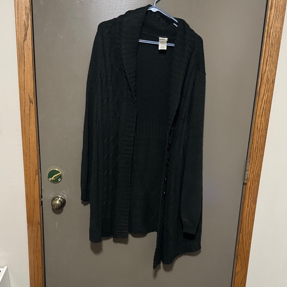 Elegant Black Women's Cardigan